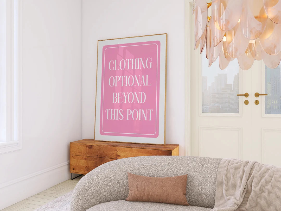 College Apartment Decor, Funny Bathroom Prints, Feminine Coquette Poster, Girly Pink Wall Art, Tr... | Etsy (US)