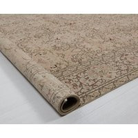 Persian Style Neutral Rug - Large Beige Brown Carpet With Soft Pink Accents | Etsy (US)