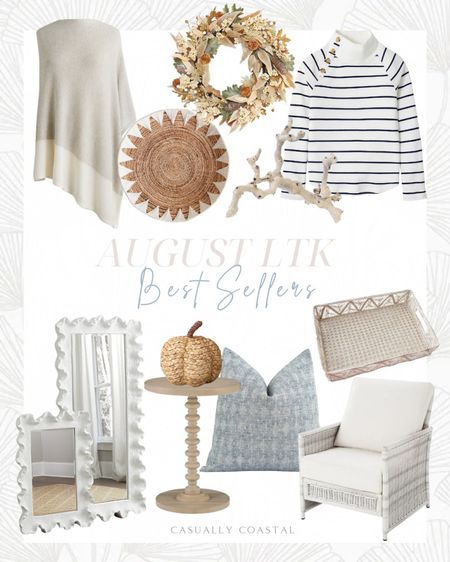 So many pretty neutrals on the August LTK best sellers list - from home decor to fashion! Ease into fall with a few inexpensive woven pumpkins and a pretty fall wreath!
-
home decor, decor under 50, home decor under $50, coastal decor, beach house decor, beach decor, beach style, coastal home, coastal home decor, coastal decorating, coastal interiors, coastal house decor, home accessories decor, coastal accessories, beach style, blue and white home, blue and white decor, neutral home decor,  natural home decor, best sellers, lake house decor, fall decor under $50, fall home decorations, coastal mirrors, coral mirror, ballard designs mirror, white mirrors, j.crew factory fall tops, striped pullover, fall poncho, fall sweaters, coastal fall pillows, blue pillows, etsy pillows, patio set on sale, outdoor furniture on sale, woven wall baskets, pottery barn wall decor, driftwood branch, walmart furniture, spindle table, side tables, nightstand, target pumpkins, woven pumpkins, rattan pumpkins, coffee table tray, woven tray, coastal wall decor, wall decor over bed, fall accessories 

#LTKhome #LTKfindsunder100 #LTKfindsunder50