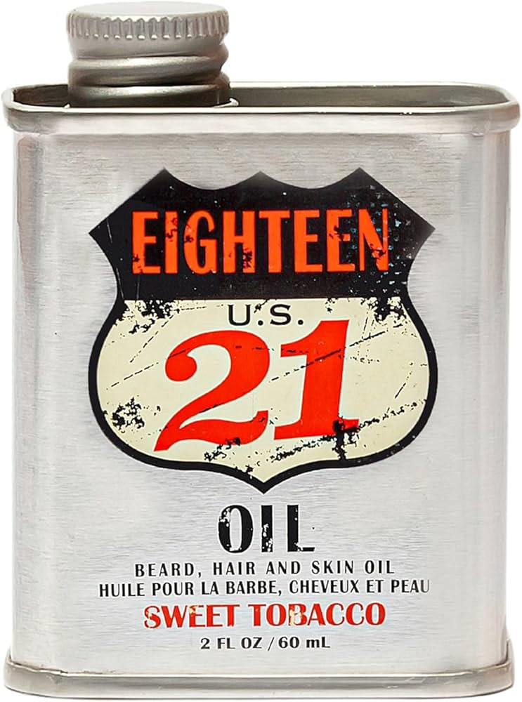 18.21 Man Made Hair, Skin & Beard Oil for Men, 4 Scents - Non-Greasy, Conditioning Balm with Cast... | Amazon (US)