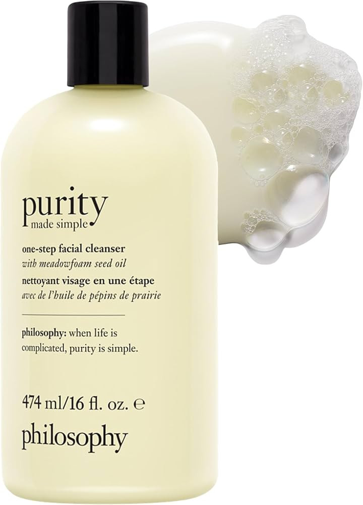 philosophy purity made simple one-step facial cleanser- with meadowfoam seed oil gently cleanses ... | Amazon (US)