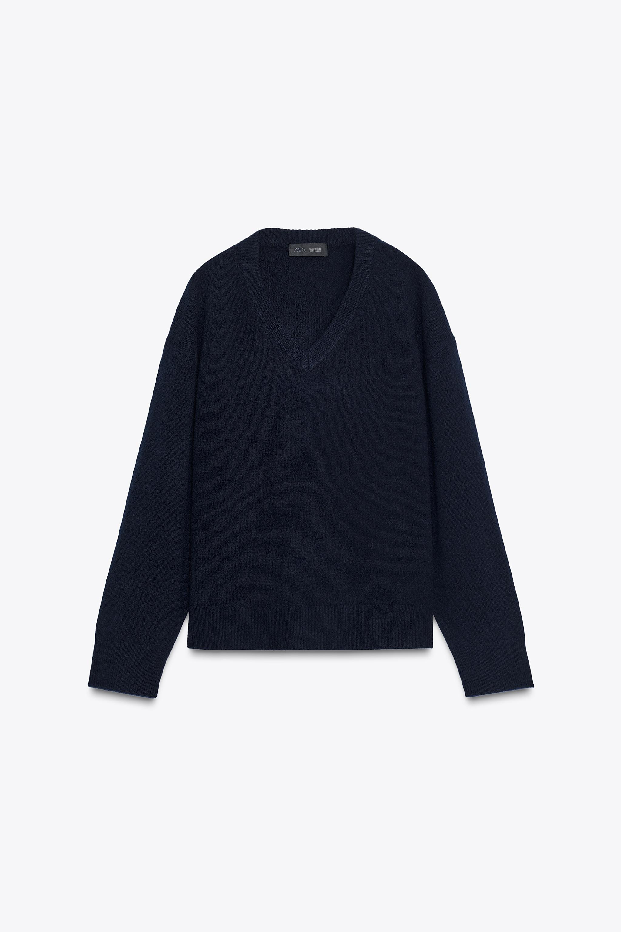 100% WOOL V-NECK SWEATER | Zara Canada