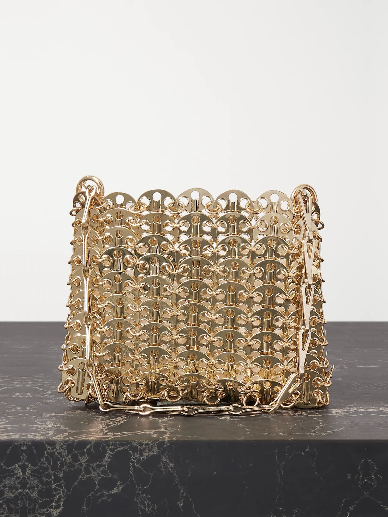 Paco Rabanne - Nano 1969 Chainmail Shoulder Bag - Gold | NET-A-PORTER (US)