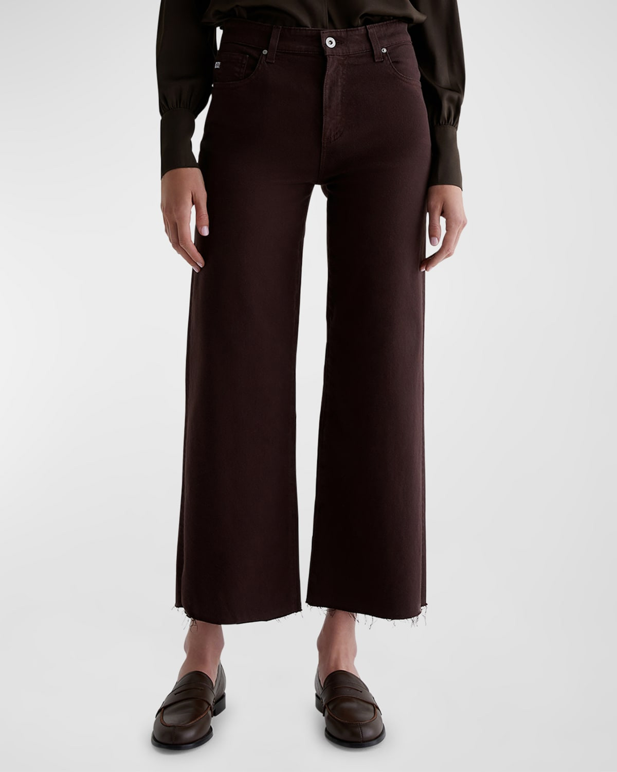 Saige High Rise Wide-Leg Crop Jeans | Neiman Marcus