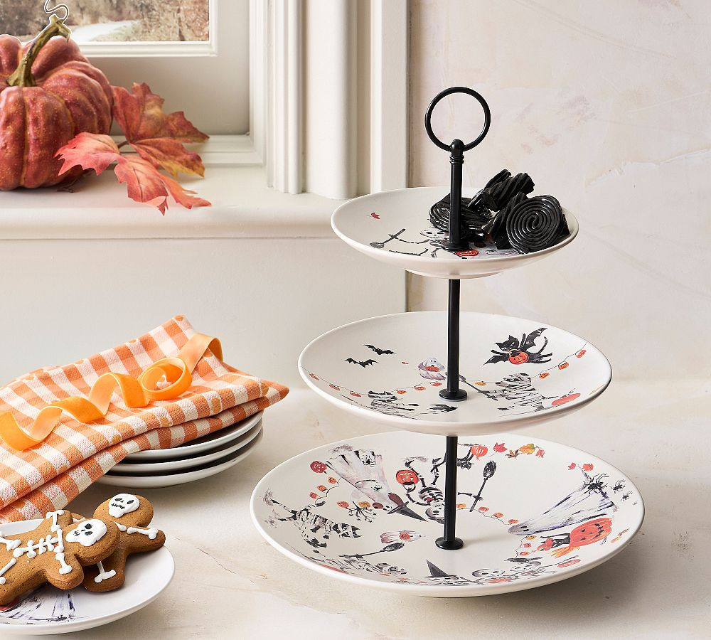 Doug & Friends Stoneware Tiered Stand | Pottery Barn (US)