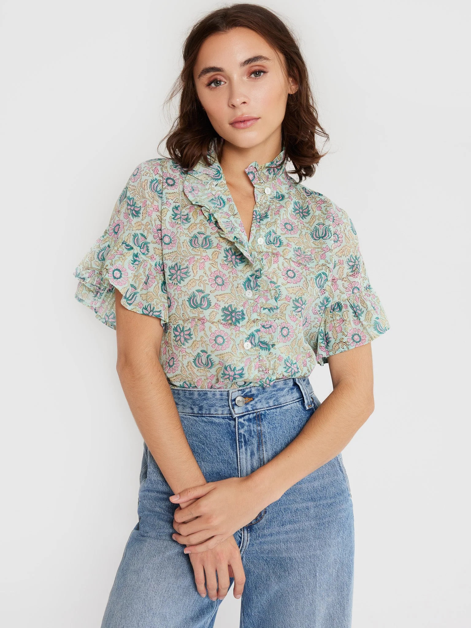 Shop Mille - Vanessa Top in Caribbean Floral | Mille