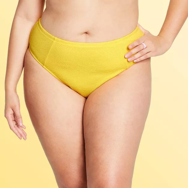 Women's High-Waist Textured Bikini Bottom - Stoney Clover Lane x Target Yellow | Target