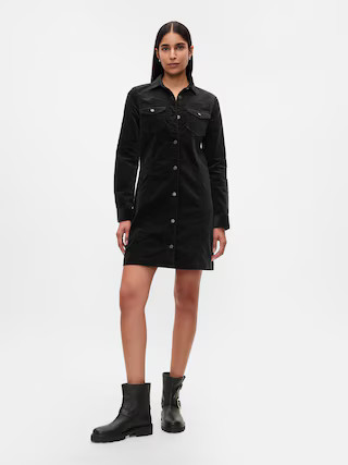 Velvet Denim Mini Shirtdress | Gap (US)