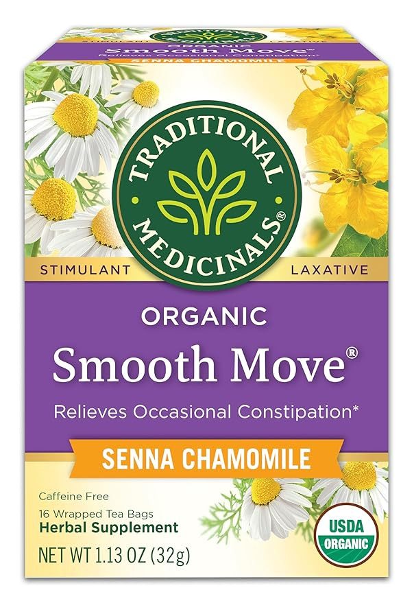 Traditional Medicinals Organic Smooth Move Chamomile Tea, 16 Tea Bags | Amazon (US)
