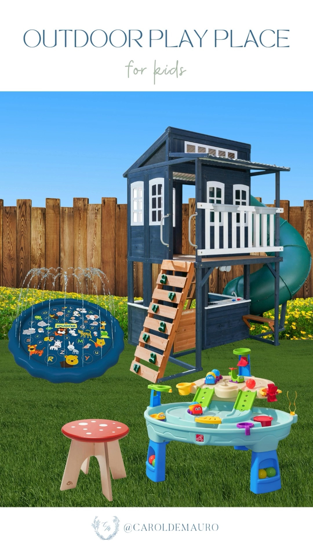 If you've been looking for an outdoor play place inspo to build for your kids, this setup might just be the one.

outdoor playset, kids play, backyard fun, kids playground, summer activities, water play

#LTKHome #LTKKids