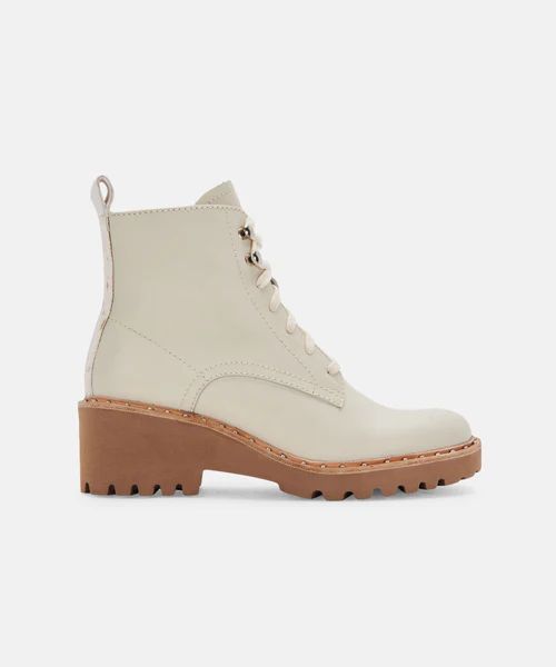 HINTO BOOTS IN IVORY LEATHER | DolceVita.com