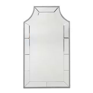 Southern Enterprises Langton 19.75 in. x 35.50 in. Glam Rectangle Framed Silver Decorative Mirror... | The Home Depot