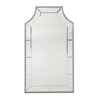 Southern Enterprises Langton 19.75 in. x 35.50 in. Glam Rectangle Framed Silver Decorative Mirror... | The Home Depot