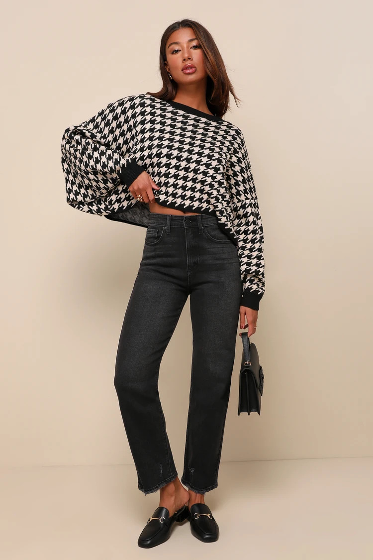 Coveted Coolness Washed Black High Rise Straight Leg Jeans | Lulus (US)