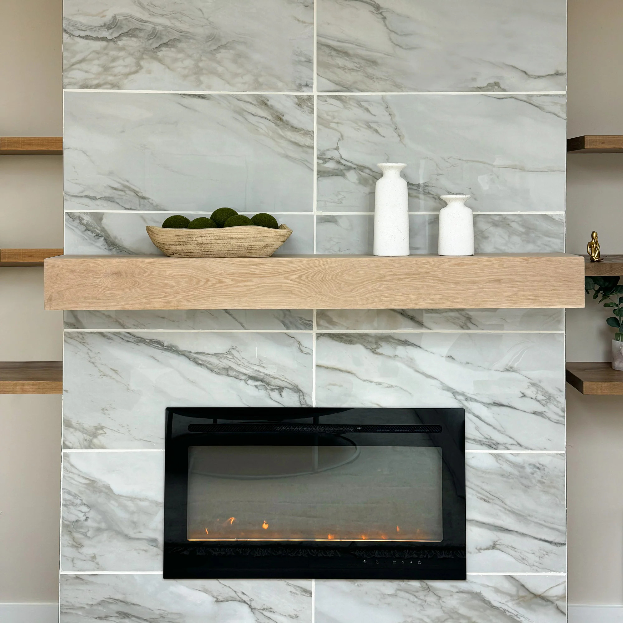 White Oak Fireplace Mantel | Urbandi