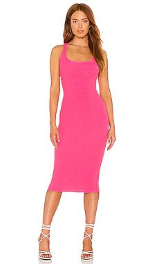 Lovers and Friends Lydia Midi Dress in Hot Pink from Revolve.com | Revolve Clothing (Global)