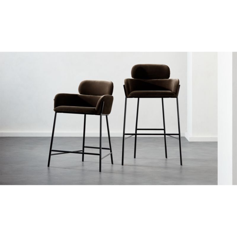 Azalea Mink Bar Stools | CB2 | CB2