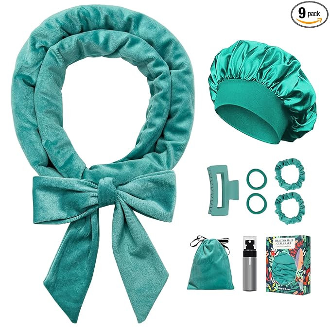 Gwabee Heatless Curls Overnight, Velvet Hair Curler Headband to Sleep In, 70" No Heat Curlers for... | Amazon (US)