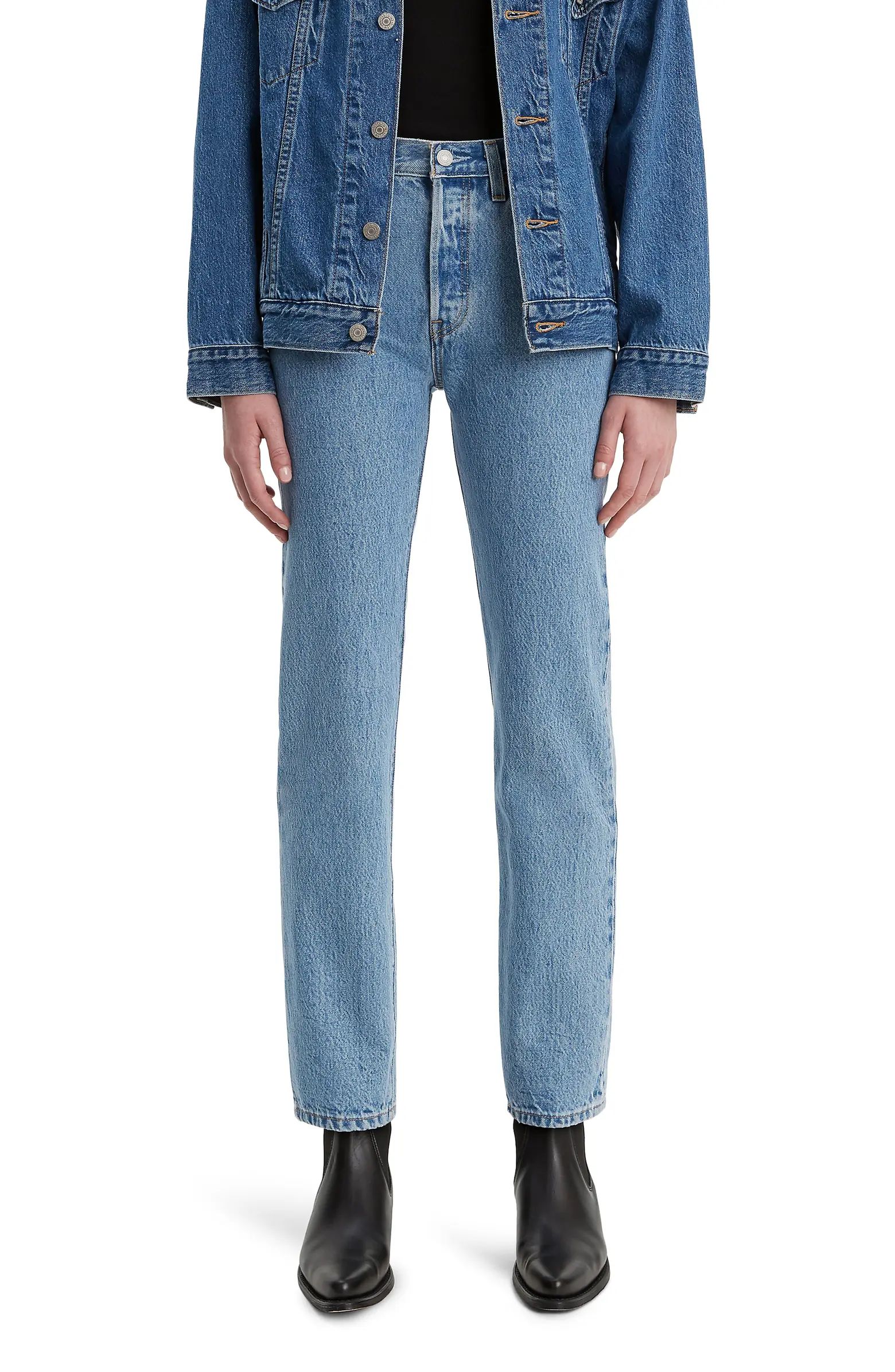 501® High Waist Straight Leg Jeans | Nordstrom