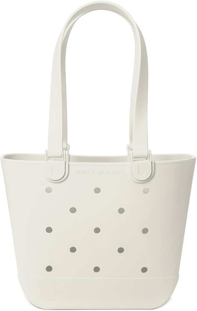 Simple Modern Medium Beach Bag | Waterproof Getaway Rubber Tote with Zipper Pocket for Travel, Po... | Amazon (US)