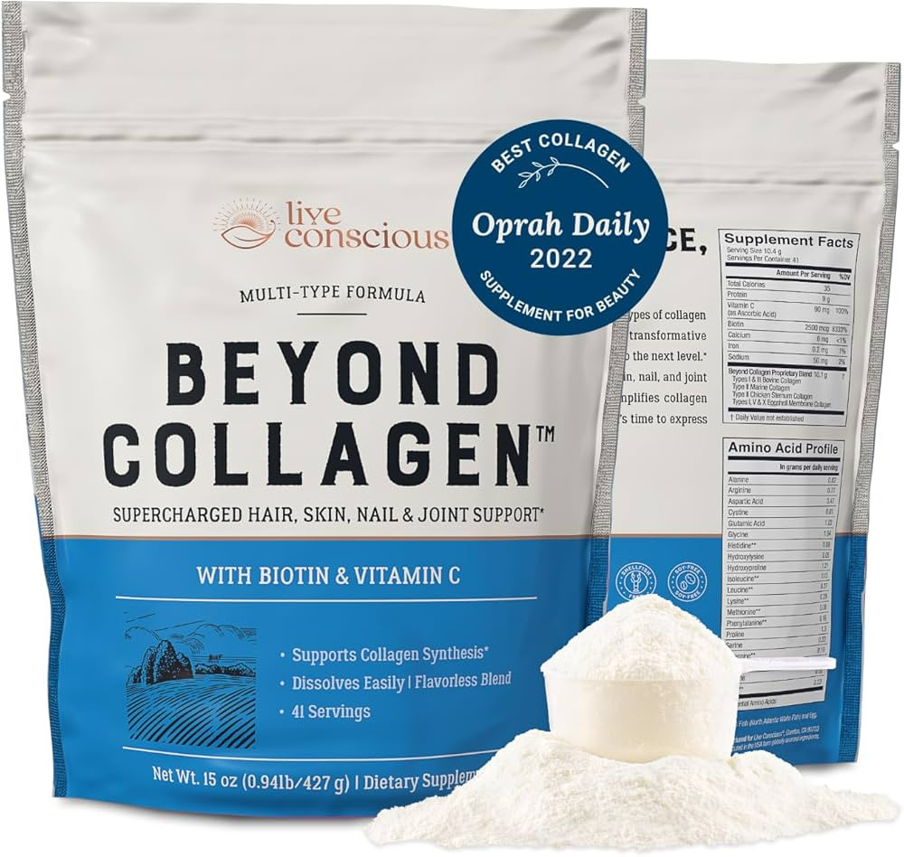 Live Conscious Beyond Collagen Multi Collagen Powder for Women w/Types I, II, III, V & X - Keto F... | Amazon (US)