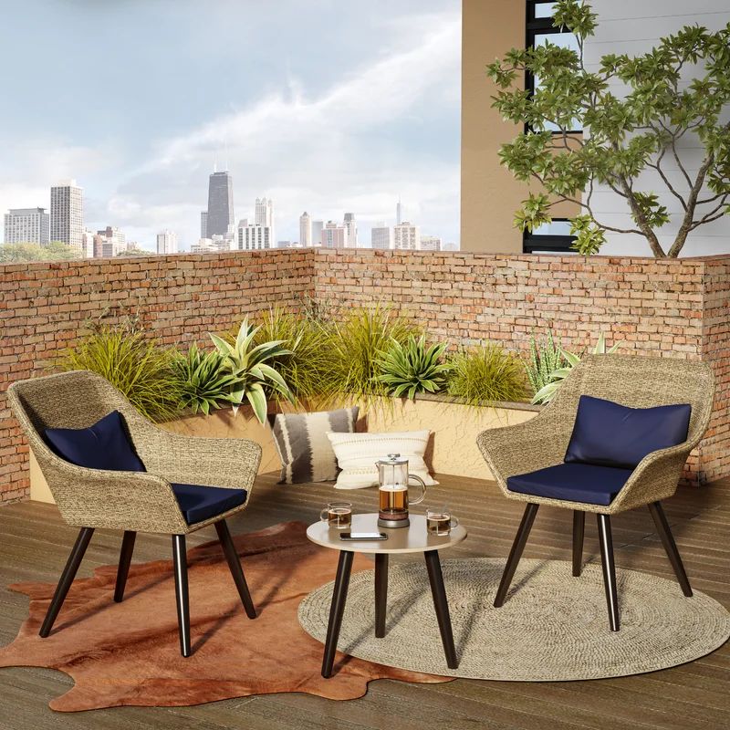 Aylin 3 Piece Seating Group with Cushions | Wayfair North America