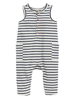 Unisex Striped Sleeveless Henley One-Piece for Baby+ | Old Navy (US)