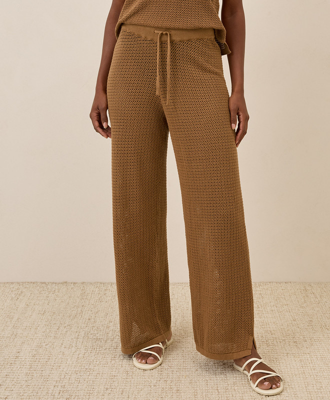 Women’s Beachside Crochet Knit Pant made with Organic Cotton | Pact | Pact Apparel