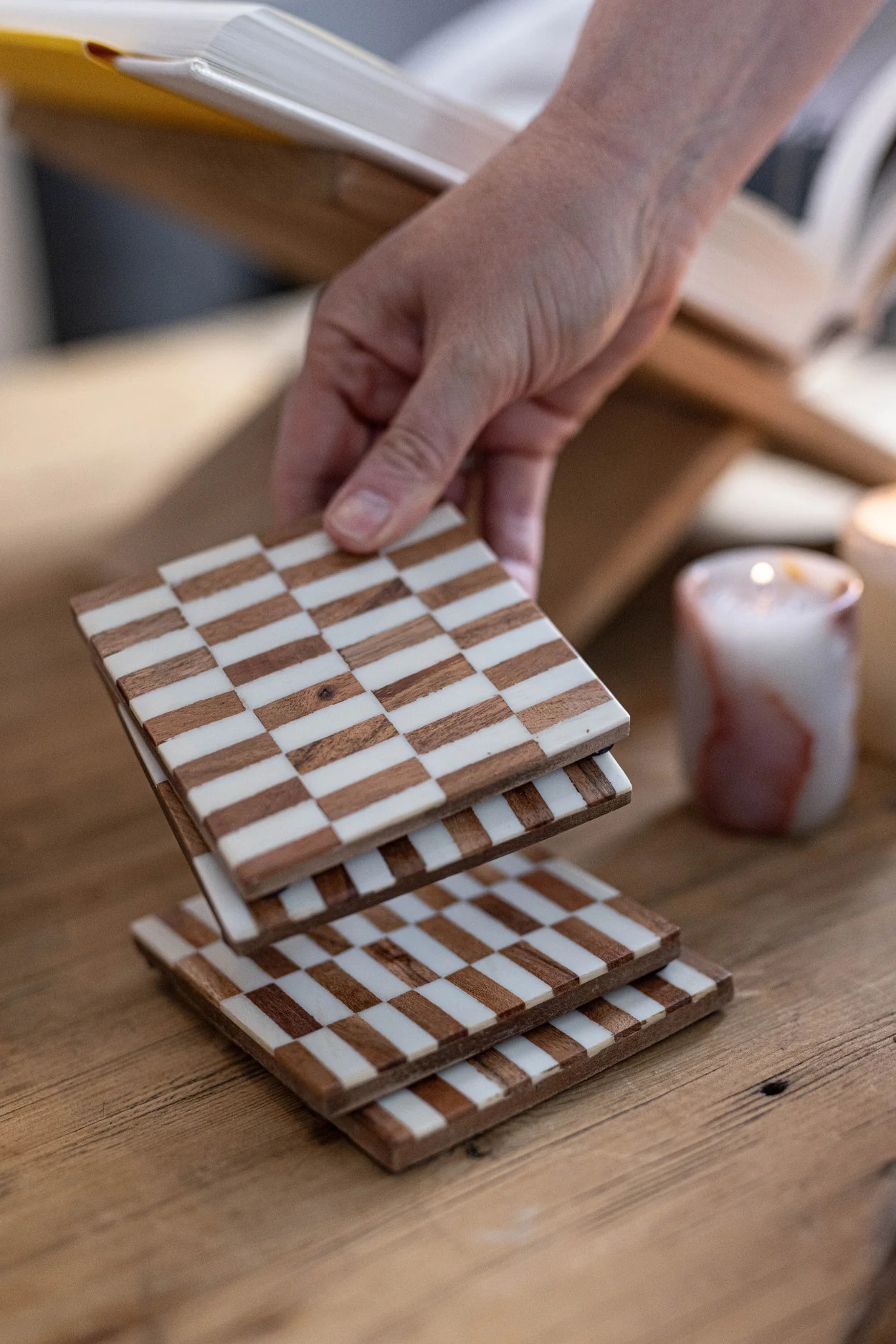 Checkerboard Coasters | Luxe B Co