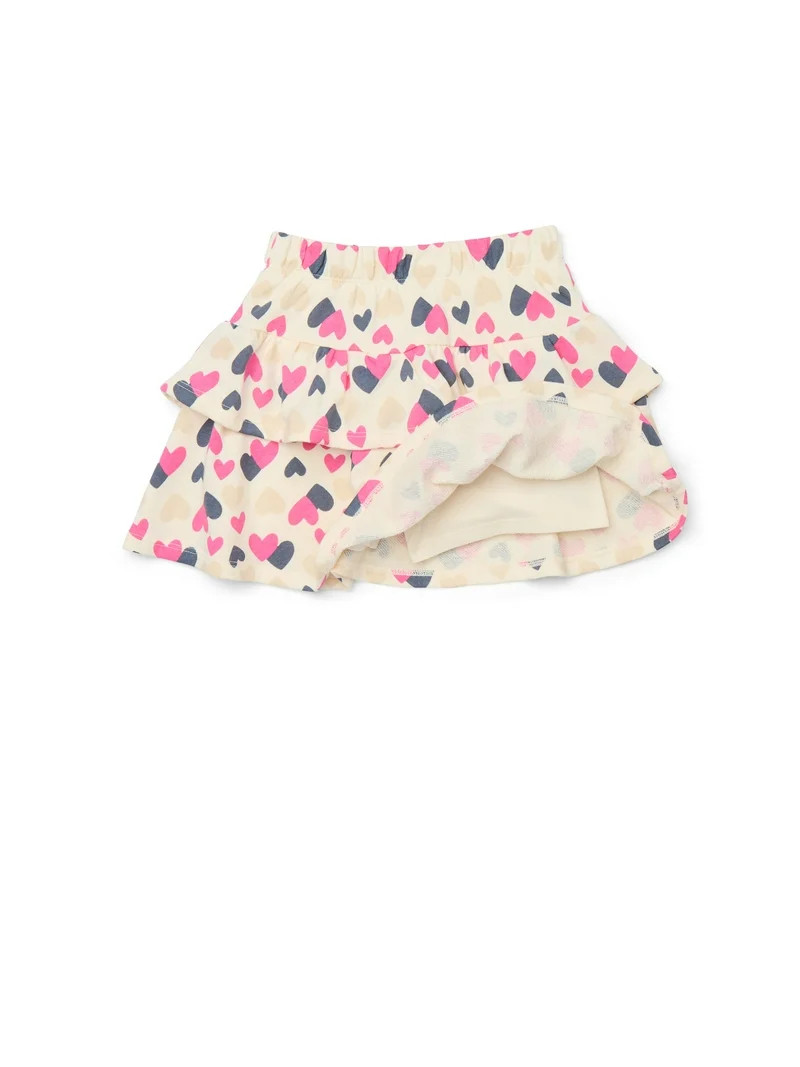 Wonder Nation Little Girls Tiered Scooter Skirt, Sizes 4-10 | Walmart (US)