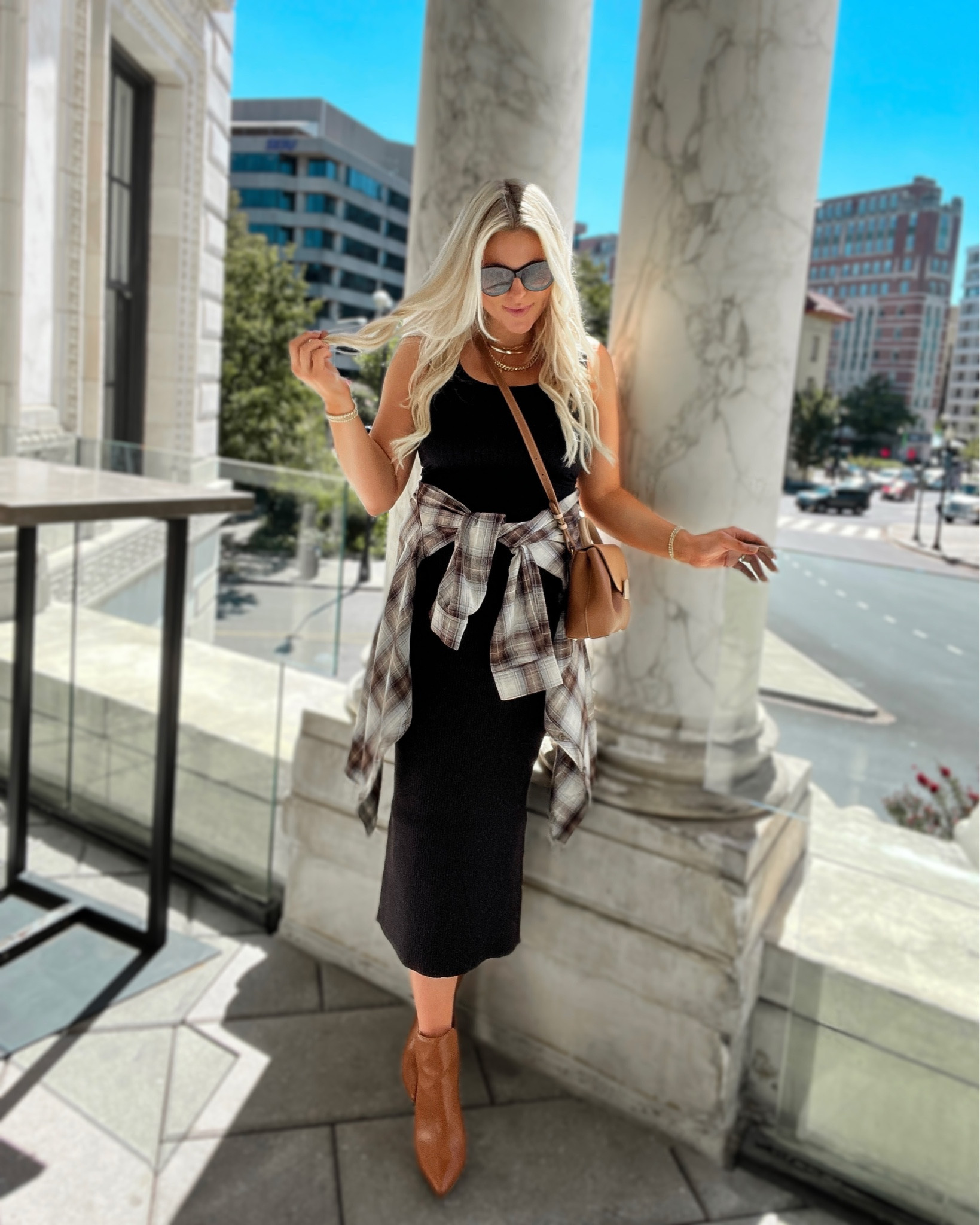 officially entering fall + the final trimester of pregnancy (‼️) // literally cannot believe I’m 7 months today 

Black ribbed top + skirt and booties = impressions boutique 
Black sunglasses = krewe
jewelry = Kendra Scott + Gorjana

#LTKbump #LTKSeasonal #LTKbaby