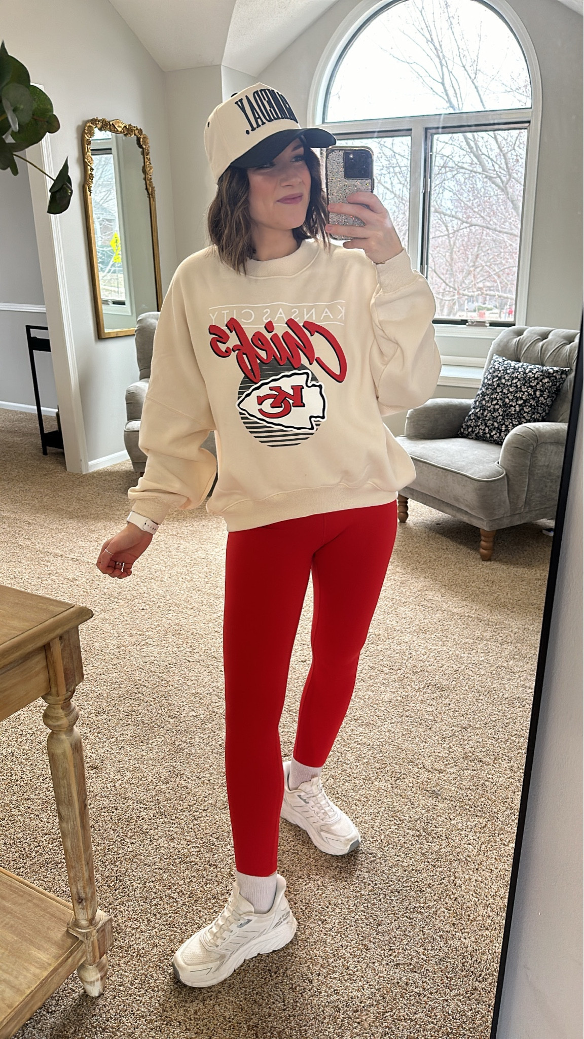 Super Bowl OOTD ❤️🏈💛 ready for the big game! GO CHIEFS! 

Sweatshirt is a Marshall’s find! Linked a few similar options. 

Hat is Kenz Kustomz! Use code SHELBYJ at checkout for 10% off your order! 

#LTKstyletip #LTKsalealert #LTKfindsunder50