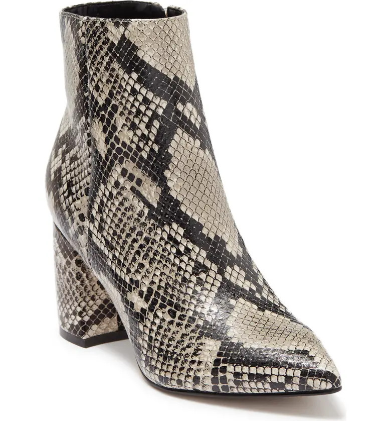 Snake Print Leather Bootie | Nordstrom Rack