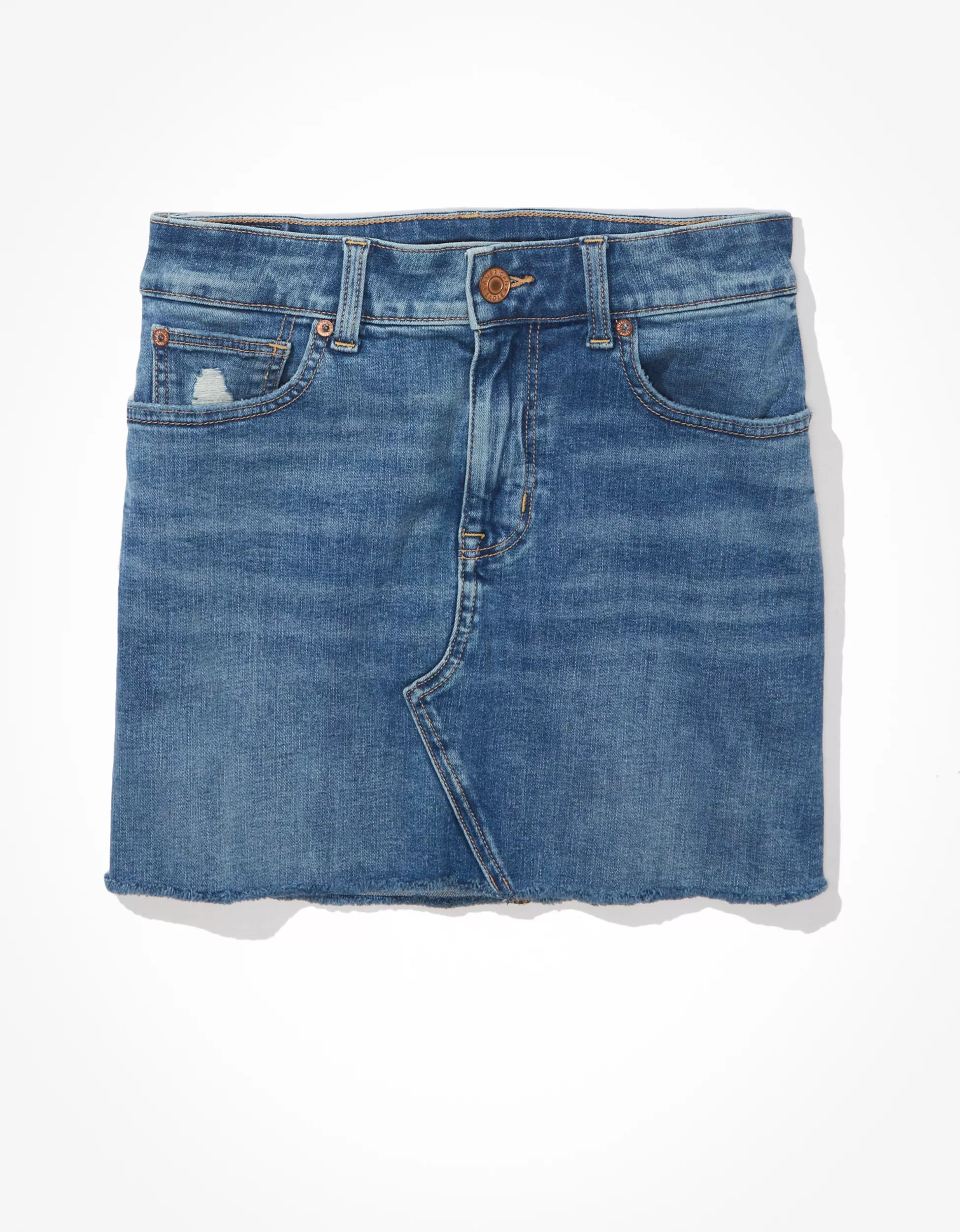 AE Ne(x)t Level Stretch Denim Mini Skirt | American Eagle Outfitters (US & CA)
