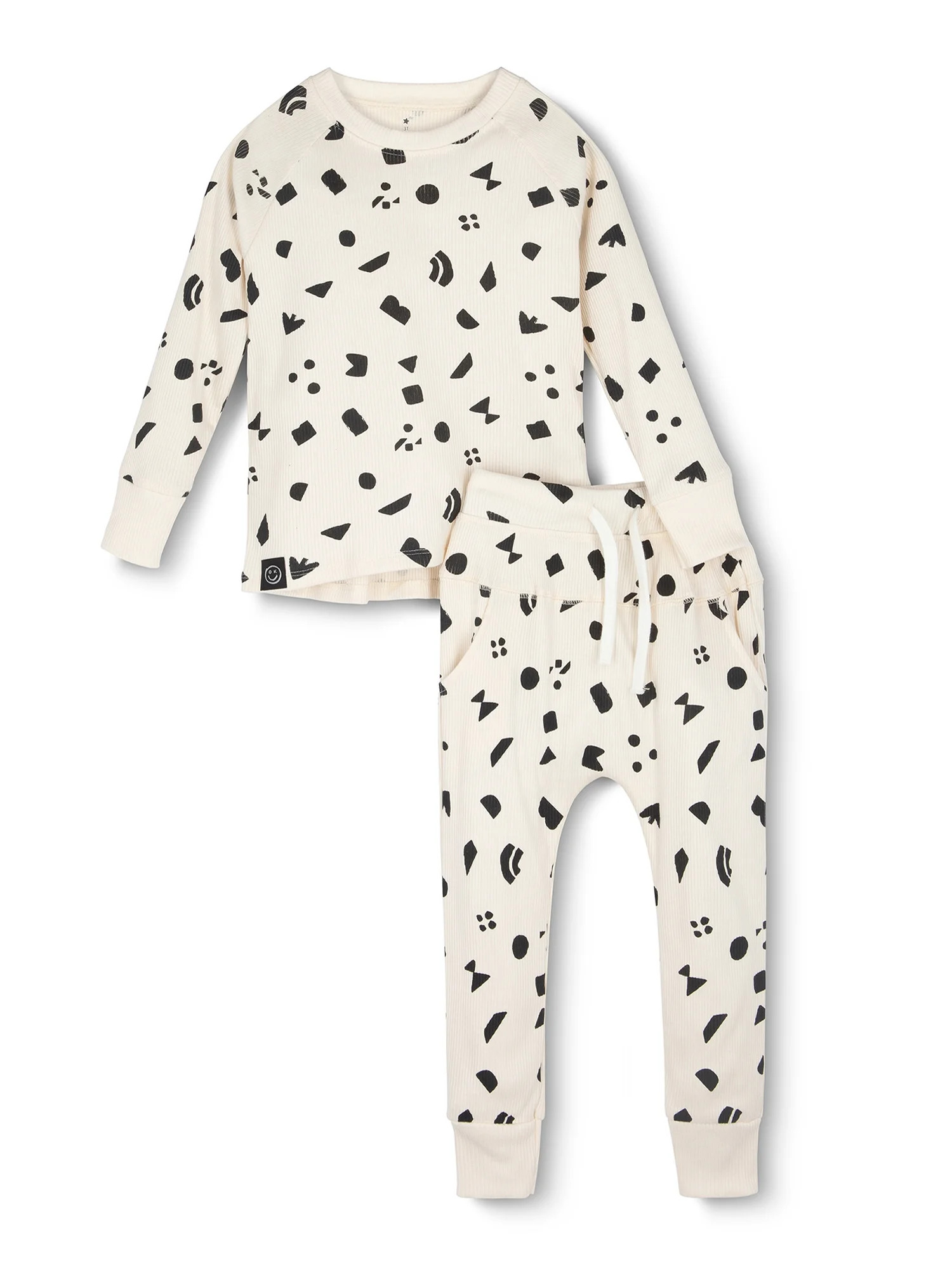 Little Star Organic Toddler Unisex 2 Pc Long Sleeve Shirt and Pants Lounger Set, Size 12 Months-5... | Walmart (US)
