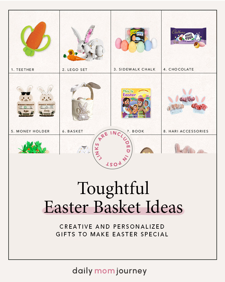 Fill their Easter basket with joy! 🥕🐣 Whether you're looking for adorable gifts, classic treats, or unique surprises, we’ve got something for every little bunny. Which one is your favorite? 🎁🐰 Get 60+ creative ideas here 👉 https://dailymomjourney.com/easter-basket-ideas/ #EasterBasket #SpringMagic #EasterSurprises 

 #LTKSeasonal #LTKBaby #LTKKids