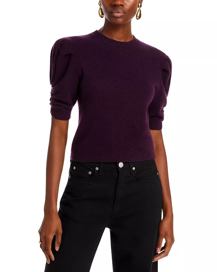 Ruched Puff Sleeve Sweater | Bloomingdale's (US)
