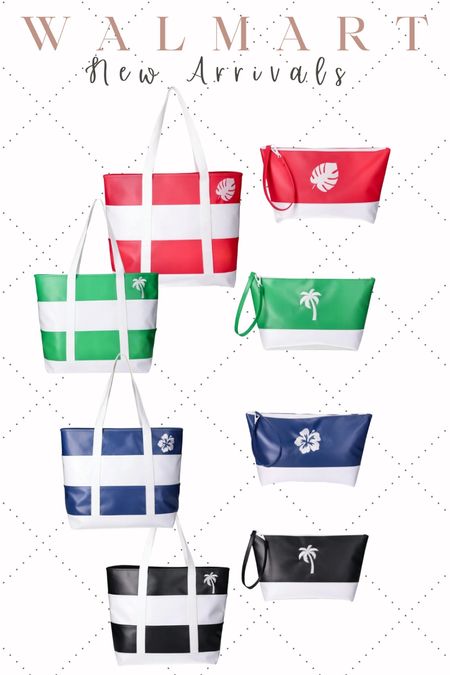 New beach totes and matching pouches!  