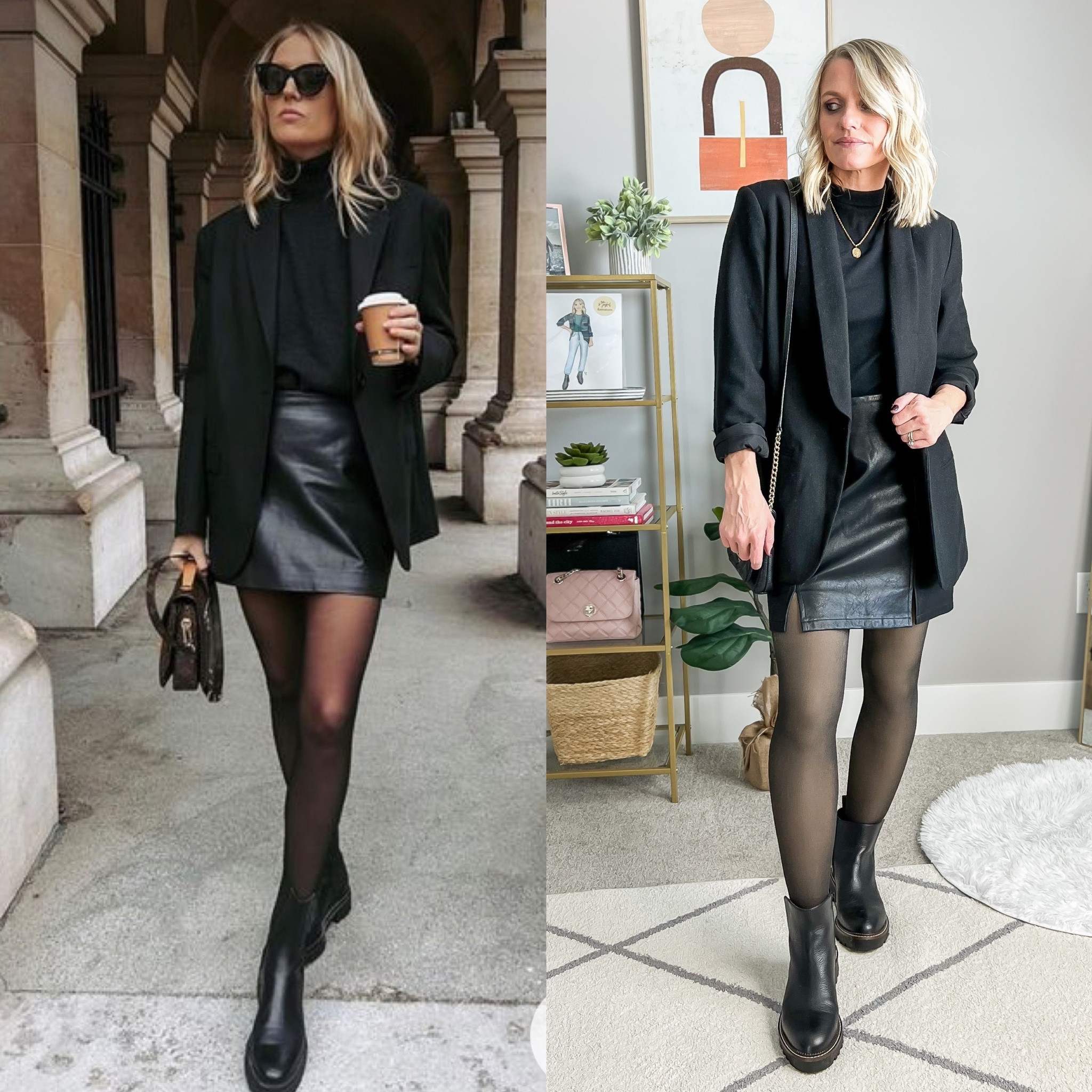 Pinterest inspired looks on a budget! 
Top- small
Skirt- small
Blazer- thrifted, linked similar 
Boots- 7.5

#LTKSeasonal #LTKfindsunder100 #LTKstyletip