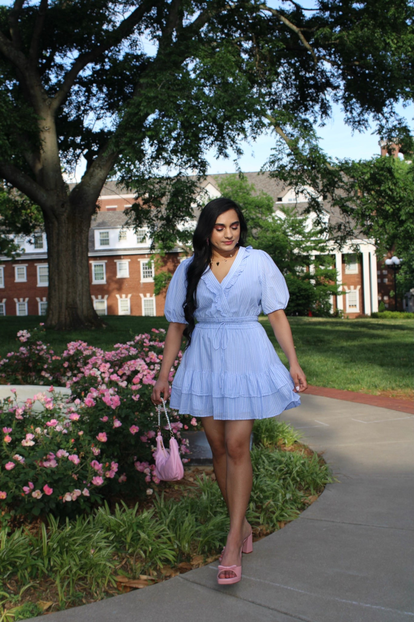 • I {Pink} I Like {Blue} 🩷💙 •

A dress so nice, I got it twice - just in two colors! This is the light blue version of the dress I shared in my last post. It features subtle stripes, ruffle details, puff sleeves, and yes.. it has pockets! 👗 I kept the pistachio dress look neutral, but these dresses are perfect for playing with color too, so I added pink accessories to this one for a fresh spring color combo! 🌸

spring dresses, spring fashion, spring outfits, spring styles, puff sleeve dress, ruffle dress, striped dress, Walmart dresses, light blue dress, pink heels, pink bag, pink purse, pink flower earrings, charm necklace 


#LTKSeasonal #LTKgrwm #LTKootd