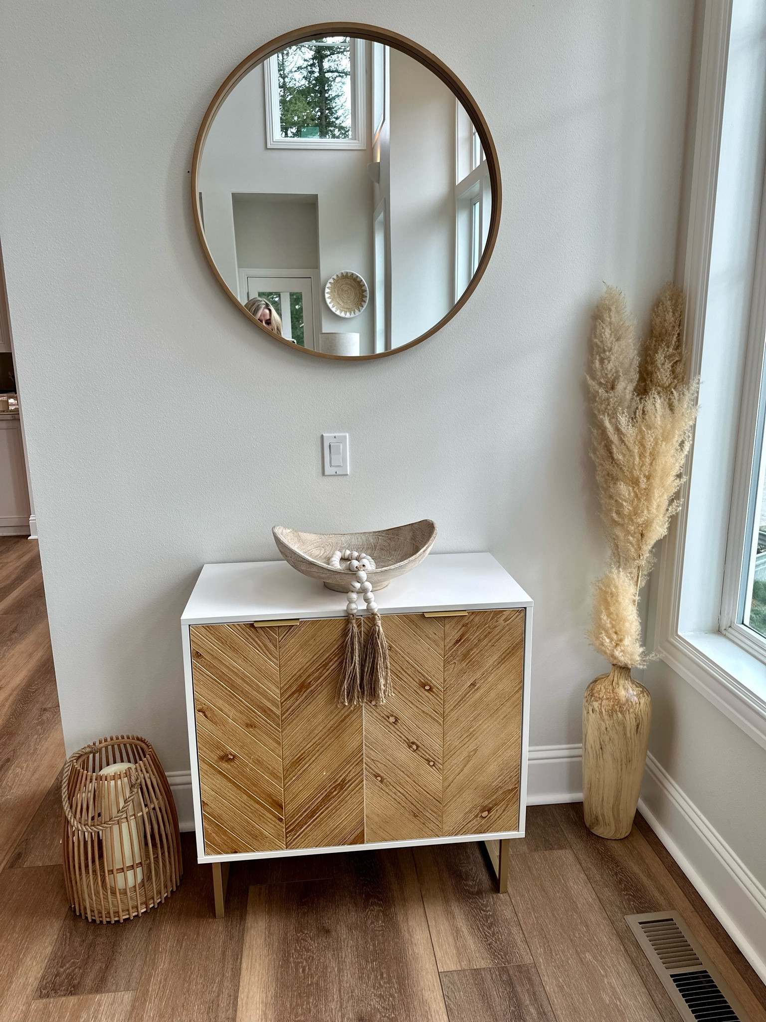 Love this white and wood sideboard cabinet from Amazon! 

#LTKhome #LTKFind
