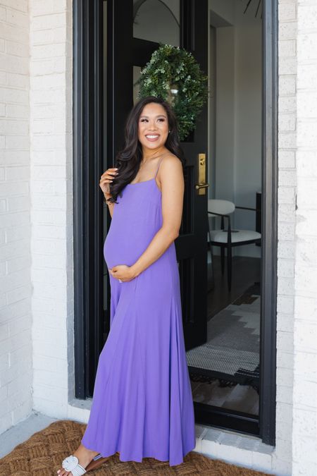 Absolutely love this purple midi spring dress! So beautiful for vacation outfits or spring wear. Love the square neckline and how comfy it feels on! On sale for 30% off! Comes in pink, also 

#LTKstyletip #LTKsalealert #LTKSeasonal