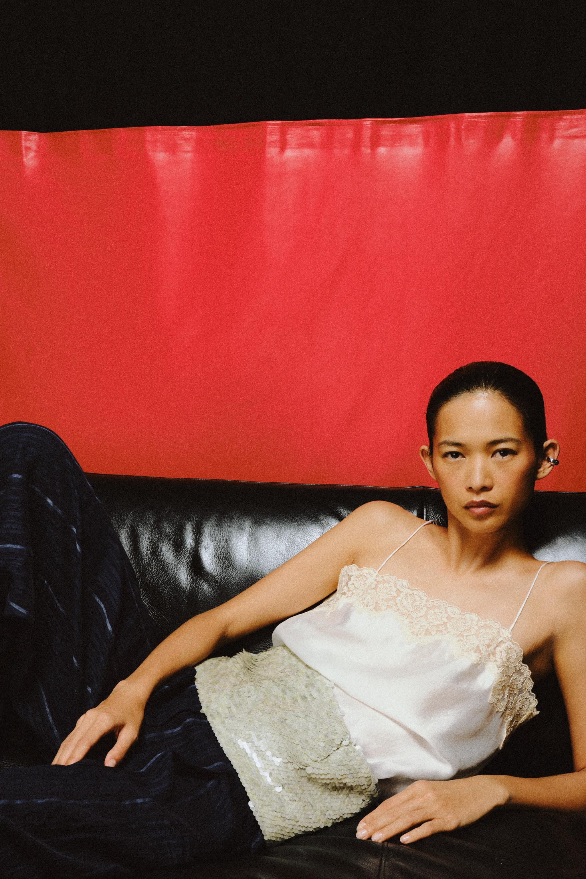 ZW COLLECTION LACE STRAP TOP | Zara US