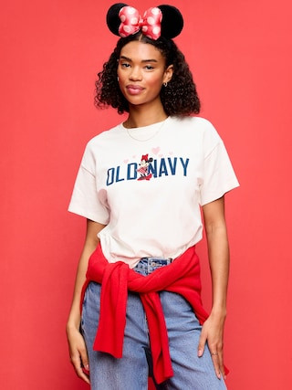 Old Navy x Disney Minnie Mouse Logo-Graphic Vintage T-Shirt for Women | Old Navy (US)