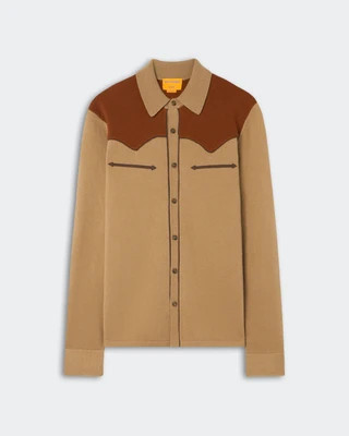 Western Button Up! Shirt - Camel/Burnt Sienna | Guest In Residence