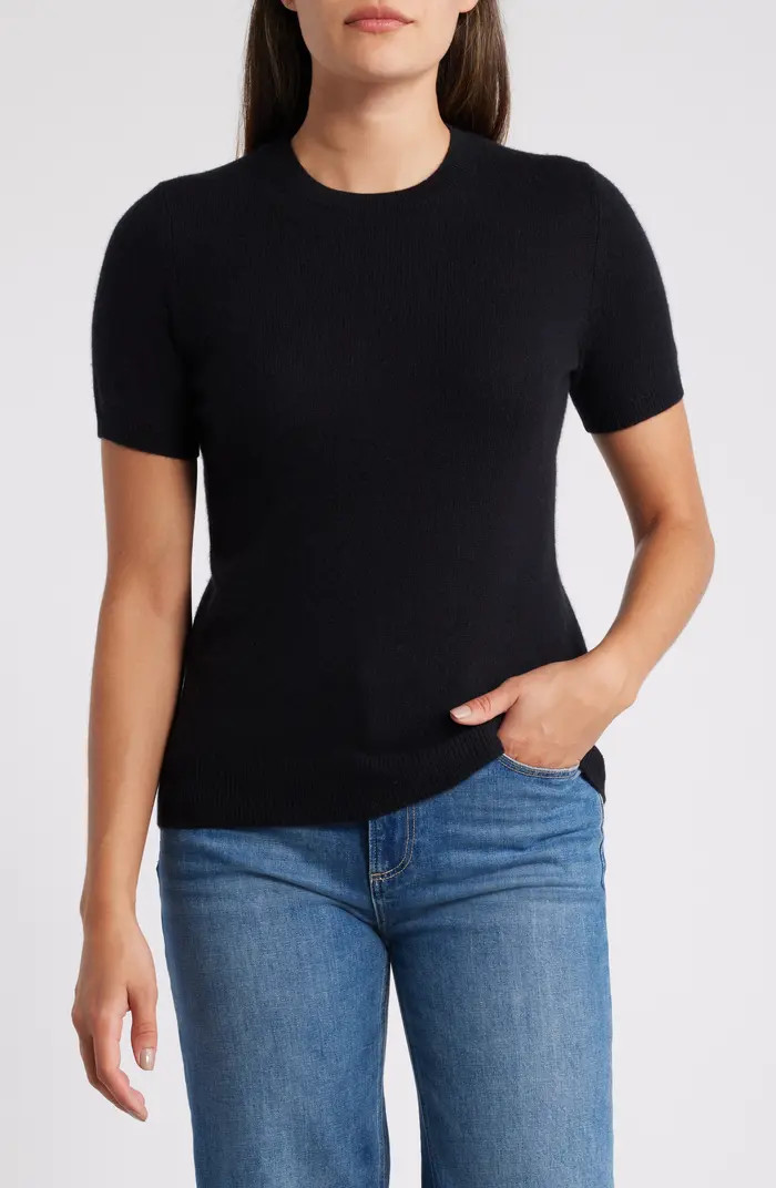 Caslon® Short Sleeve Cashmere Sweater | Nordstrom | Nordstrom