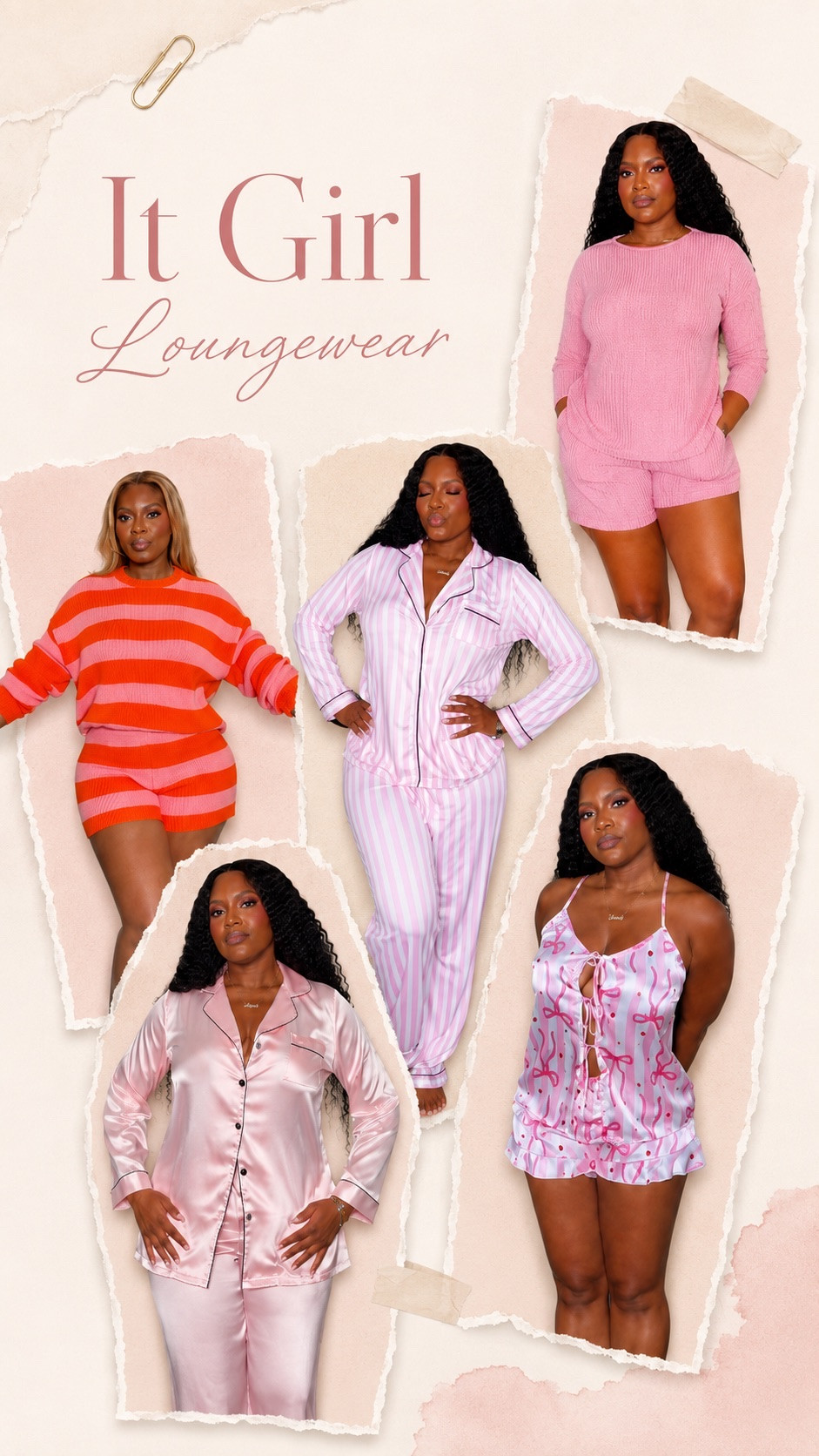 The It Girl loungewear lineup. 🎀☁️
Because cute pajamas are part of the routine too. From cozy knit sets to satin classics and the prettiest pink prints, these are the pieces I’m reaching for when it’s time to unwind in style.

#ItGirlStyle #LoungewearEdit #CozyAesthetic #PinkVibes