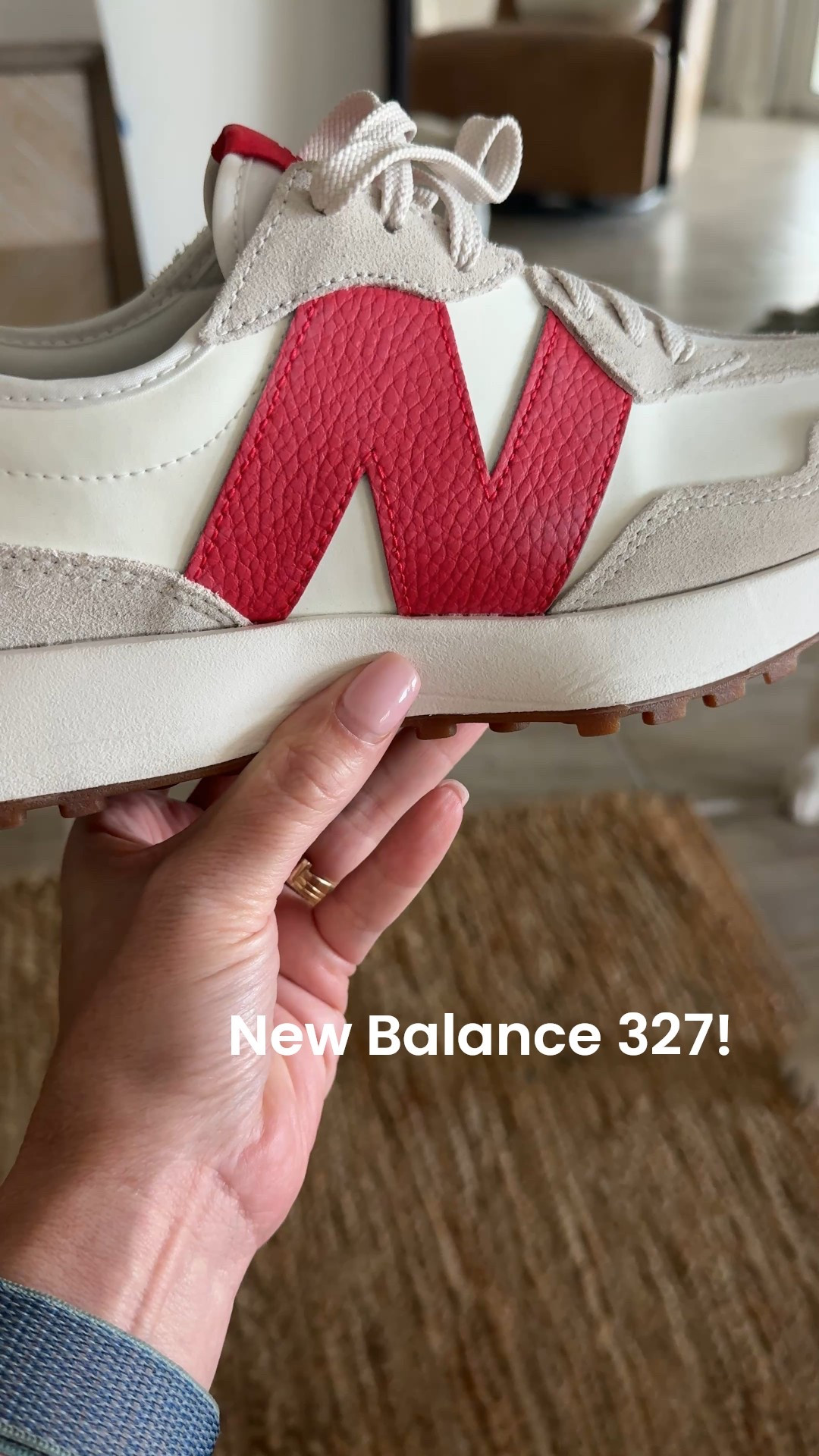 New Balance 327! I always get stopped and asked about these! I wasn’t a New Balance fan until these! So comfy & light weight! I also have them in Navy. I’m wearing a 8 in these red but my navy are 7.5, I prefer the 7.5 so I would say they run true to size!

#LTKShoeCrush