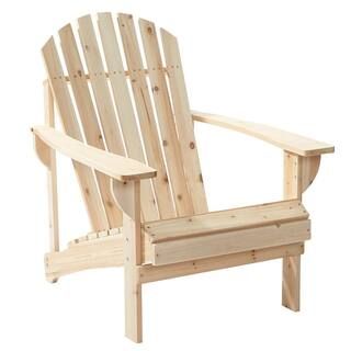 Hampton Bay Unfinished Stationary Wood Outdoor Adirondack Chair (2-Pack) EFS-C-002 | The Home Depot