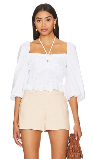 Shani Top in Oat Milk | Revolve Clothing (Global)